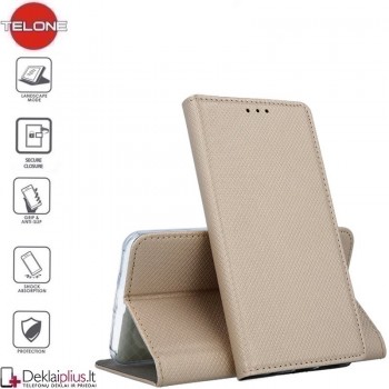 Telone smart magnet atverčiamas dėklas - auksinės spalvos (A21S) Telone smart magnet atverčiamas dėklas - auksinės spalvos (A21S)